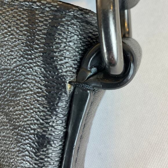 Coach Leather Monogram Crossbody Bag - Black/Gray - Picture 10 of 16
